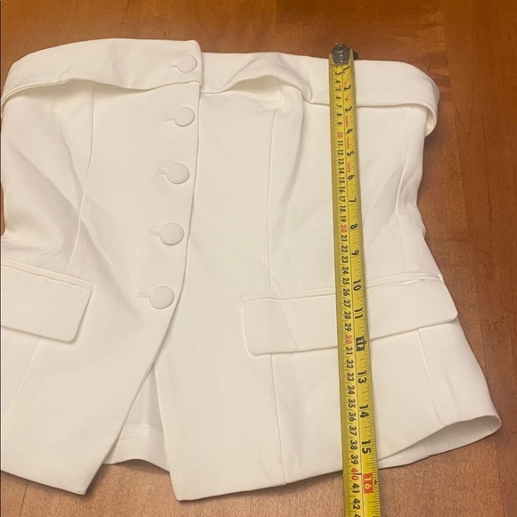 Princess Polly White Change it Up  Strapless coordinating pant set. - Picture 5 of 14